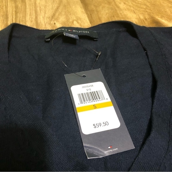 NWT $60 USD Tommy Hilfiger Navy Red Polka Dot Pullover LS Sweater Womens Small - Picture 2 of 6